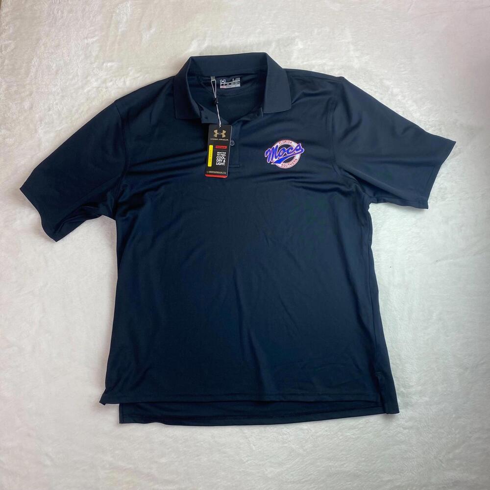 Under Armour‎ Loose Shirt Polo Mens Large Black Polo Mocs Florida Southern